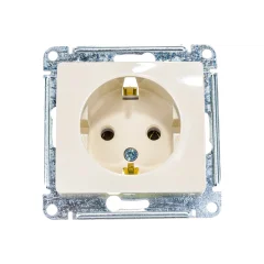 GLOSSA РОЗЕТКА с заземлением, 16А, механизм, БЕЖЕВЫЙ Systeme Electric GSL000243