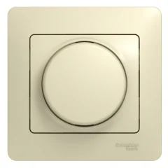 Светорегулятор (диммер) СП Glossa 300Вт Glossa поворот. в сборе беж. Systeme Electric GSL000234