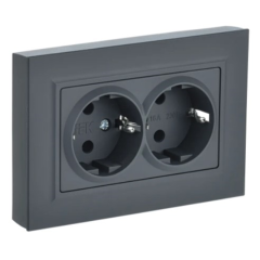 BRITE Роз. 2-я с з/к/ш 16А в сб. РСш12-3-БрГ граф. IEK BR-R24-16-K53-F