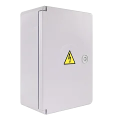 Щит с монтажной панелью ЩМПп 320х220х130 УМП-пластик с замком (дв.серая) IP65 (1/1) КРЗМИ KRZMI128