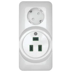 BLANCA О/У РОЗЕТКА комб:ДЛЯ ЭЛЕКТРОПЛИТЫ 32А+силовая 16А 250В,БЕЛЫЙ,опт.уп.Росси RA Systeme Electric