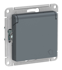 ATLASDESIGN РОЗЕТКА с заземл. со шторками с крышк, 16А, IP20, механизм, ГРИФЕЛЬ ATN Systeme Electric