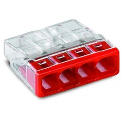 Клеммник 4 (одножильных) х 0,5-2,5 мм 24A Cu [уп. 100шт] WAGO 2273-204