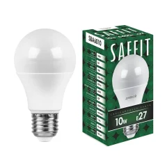 Лампа светодиодная, 10W 230V E27 6400K A60, SBA6010 Saffit SAFFIT 55006