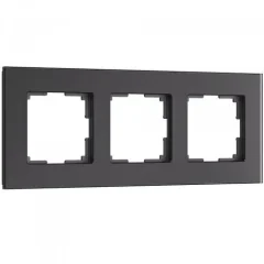 Рамка на 3 поста Senso (черный, стекло soft-touch) W0033108 Werkel a064574