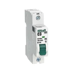 Авт. выкл. 1Р 3А х-ка C ВА-103 6кА нов. DEKraft 12266DEK