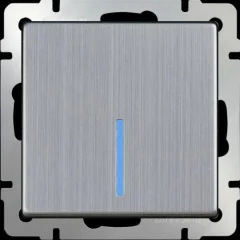 Выключатель одноклавишный с подсветкой (глянцевый никель)W1110102 Werkel a051080