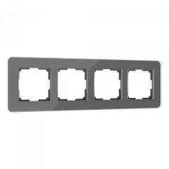 Рамка из стекла на 4 поста Elite графит W0042440 Werkel a057881