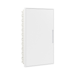 Щиток 36 мод встраиваемый слаботочный FRAME, белый, с белой дверцей, с монтажной платой, с 2 розетка