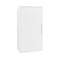Щиток 36 мод встраиваемый слаботочный FRAME, белый, с белой дверцей, с монтажной платой, с 2 розетка