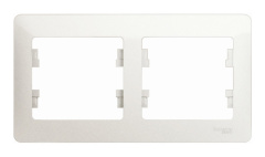 Glossa Перламутр Рамка 2-ая, горизонтальная Systeme Electric GSL000602