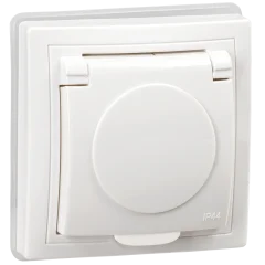 KVARTA Роз. с з/к/ш/кр 16А IP44 РСбш10-3-КБ-44 бел. IEK KV-R16-16-44-K01