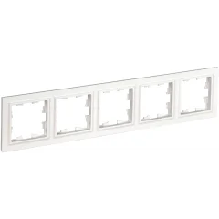 BRITE Рамка 5-мест. РУ-5-БрБ бел. IEK BR-M52-K01