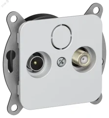 FLITE Розетка 2-местная TV+SAT экранированная оконечная РТВс-2-1-1-ФлЖ жемчуг IEK FI-AF23-O-K36