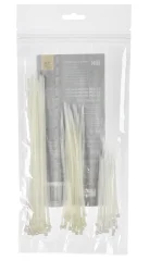 Набор хомутов 2,5х100; 2,5х150; 2,5х200 бел. (75шт/упак) IEK UNH35-N01-075