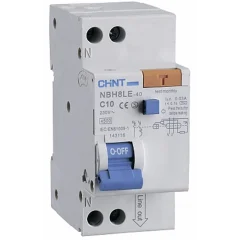 Диф. автомат NBH8LE-40 1P+N 40А 30мА х-ка C 4,5кА (R) CHINT 206066
