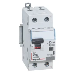 Автоматический выключатель дифференциального тока DX³ 6000 - 10 кА - тип характеристики С - 1П+Н - 2