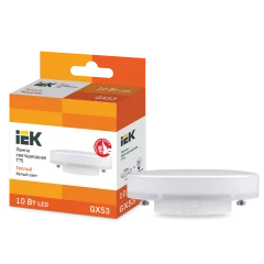 Лампа LED T75 таблетка 10Вт 230В 3000К GX53 IEK LLE-T80-10-230-30-GX53