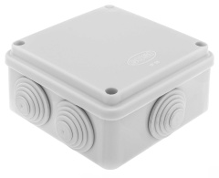 Коробка распред. 100х100х50, крышка на винтах, IP55, ОП, серый (75) С3В10 Gusi Electric С3В106