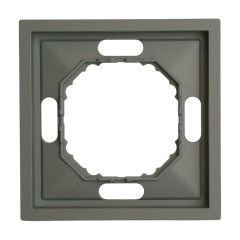 Рамка 1-местная (платиново-серый) soft touch Эмили STEKKER 49962