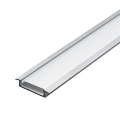 Профиль алюминиевый "встраиваемый широкий", серебро, 2000*31*6мм CAB252 с матовым экрано Feron 10293