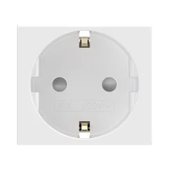 Розетка силовая 2Р+Е, со шторками, «Viva», 2 мод., цвет белый DKC 45005