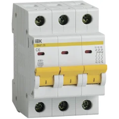 KARAT Авт. выкл. ВА47-29 3P C 6А 4,5кА IEK MVA20-3-006-C