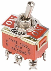 Тумблер 250V 15А (6c) ON-OFF-ON двухполюсный REXANT (10/10/500) Rexant 36-4132