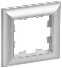 BRITE Рамка 1 пост РУ-1-Бр алюминий/алюминий IEK BR-M12-12-K47