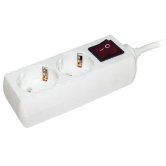 Удлинитель У02К-выкл. 2 места 2P+PE/3 метра 3х1мм2 16А/250 IEK WYP10-16-02-03-ZK-N