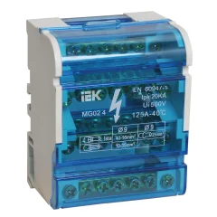 Шины на DIN-рейку (кросс-модуль) ШНК 4х7 3L+PEN IEK YND10-4-07-100