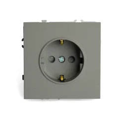 Розетка 1-местная с защитной шторкой с/з (механизм), , 250В, 16А, серия эмили, RST16-5110-10, STEKKE