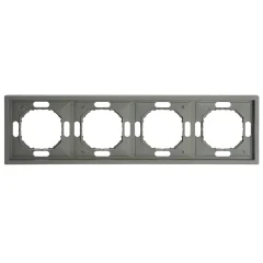 Рамка 4-местная (платиново-серый) soft touch Эмили STEKKER 49965