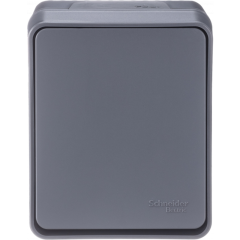 AtlasDesign PROFI IP54 О/У 1-клавишный ВЫКЛЮЧАТЕЛЬ 10 АХ, АНТРАЦИТ Systeme Electric ATN544011