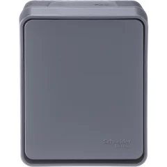 AtlasDesign PROFI IP54 О/У 1-клавишный ВЫКЛЮЧАТЕЛЬ 10 АХ, АНТРАЦИТ Systeme Electric ATN544011