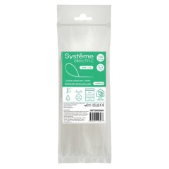 Стяжка кабельная нейлоновая 200х3.6 Белая (100шт) в пакете с замком ЗИП-ЛОК IMT2003 Systeme Electric