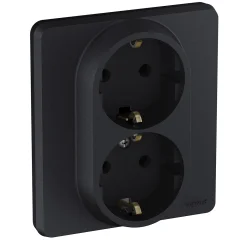 Розетка 2 x 2К+З - немецкий стандарт - 16 А - 250 В~ - INSPIRIA - антрацит Legrand 673753