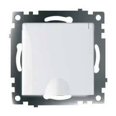 Розетка электрическая 1-местная с/з с крышкой (механизм), серия Катрин, GLS16-7112-01, белый STEKKER