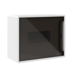 Щит настен. 8 мод. (224х181х102) IP40 белый, с тонированной дверцей, с 1 шиной PEN на 8отв., FRAME F