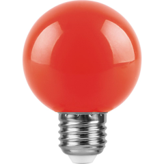Лампа светодиодная, (3W) 230V E27 красный G60, LB-371 Feron 25905