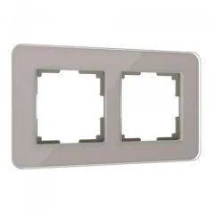Рамка из стекла на 2 поста Elite дымчатый W0022417 Werkel a057875