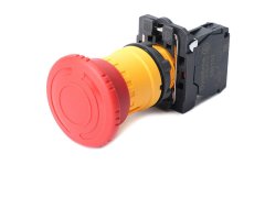 Кнопка аварийн ост SB5 в сборе 22мм 40мм повернуть для возврат пластик 1НЗ SB5AS844 Systeme Electric