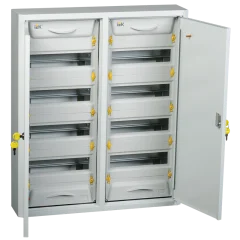 Щит металлический ЩРн-2х48з-0 36 УХЛ3 IP31 на 96 модулей навесной двухдверный серый PRO ИЭК mkm1 IEK