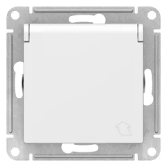 ATLASDESIGN РОЗЕТКА с заземл. со шторк. с крышкой, 16А, IP20, механизм, ЛОТОС ATN00 Systeme Electric