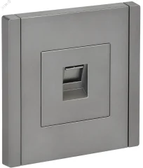 FORTE&PIANO Розетка компьютерная RJ45 кат.5E FP532 сталь IEK FP-K10-1-K46