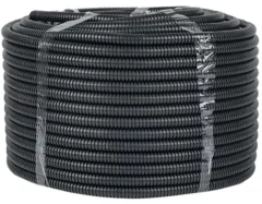 Труба гофр. негорючая безгалогеновая FRHF с протяжкой d25 мм (75 м) черная -Plast EKF FRHF-25