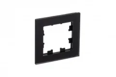 ATLASDESIGN NATURE 1-постовая РАМКА, МАТОВОЕ СТЕКЛО ЧЕРНЫЙ Systeme Electric ATN331001