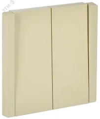 FORTE&PIANO Выключатель 2-клавишный проходной 10А FP407 ваниль IEK FP-V22-0-10-1-K10