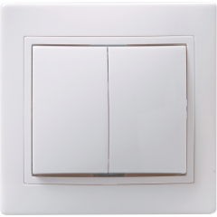 KVARTA Выключ. 2-кл. 10А ВС10-2-0-КБ бел. IEK EVK20-K01-10-DM