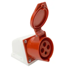 Розетка стационарная ST-124 32А 380В 3P+PE IP44, RST32-124-44 STEKKER 49436